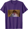 Funny Dank Meme Hamster Staring Front Camera Internet Gift T-Shirt - Purple