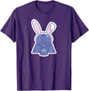 Darth Vader Sticker Style Rabbit Ears Easter Bunny T-Shirt in Purple