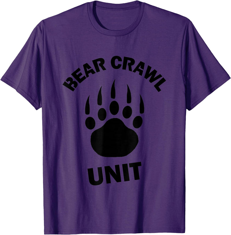 Food Sweat and Beers Bear Crawl Unit T Shirt T-Shirt - Purple