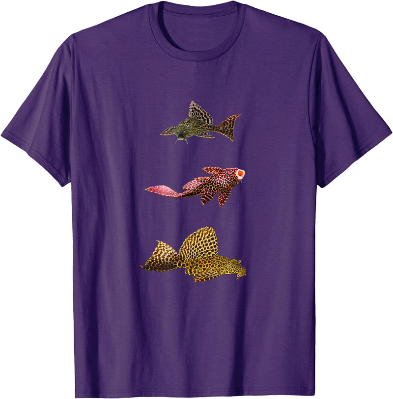 Pleco Lovers Tees Pleco Plecostamus Algae Eater Aquarium Fish Tanks T-Shirt - Purple