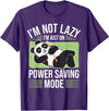 Cute Panda Gifts Panda Bear - Power Saving Mode - Panda T-Shirt - Purple