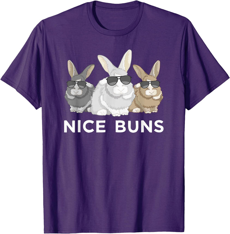 Cool Bunny Funny Nice Buns Rabbit Herd T-Shirt in Purple