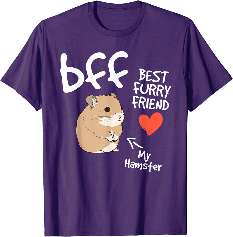 Hamster lover BFF Best Furry Friend my hamster cute fun kids T-Shirt - Purple