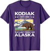 Denali National Park And Preserve Gear Kodiak The Last Frontier Alaska Grizzly Bear Outdoor Hiking T-Shirt - Purple