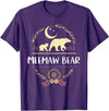 Matching Family Grandma Bear Boho by Foxio Meemaw Bear Floral Matching Family Funny Grandma Bear Boho T-Shirt - Purple