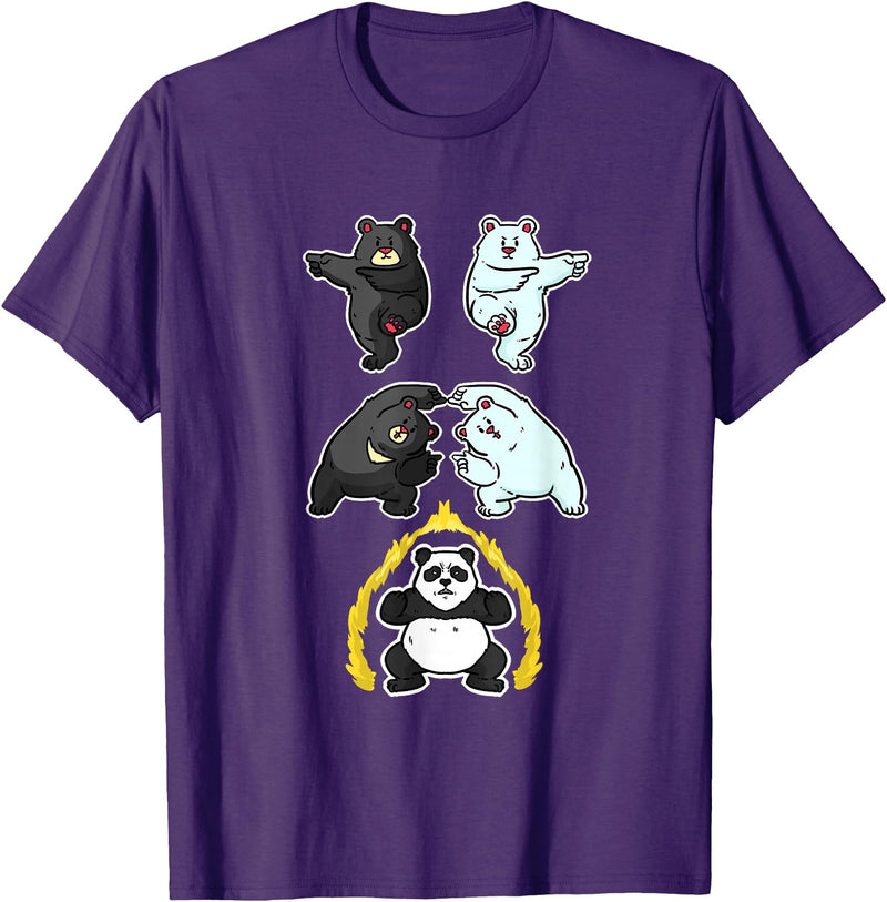 Wowsome! Panda Fusion Funny Panda Bear Lovers T-Shirt - Purple