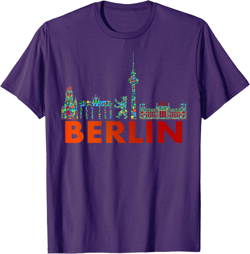 Berliner Bär Designs - Berlin Shop - Berlin Berlin Design - Berlin Bear - I Love Berlin T-Shirt - Purple