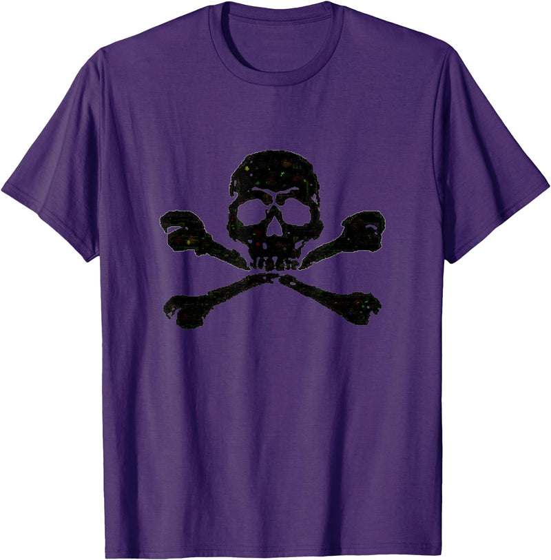 DATZLYF Skull and Crossbones t-shirt T-Shirt - Purple