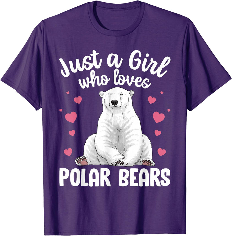 Polar Bear Gift Polar Bear Accessories & Stuff Best Polar Bear Design For Men Women Arctic Polar Bear Lover T-Shirt - Purple