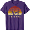 Retro Vintage American Buffalo Tatanka Animal Gift T Shirt T-Shirt - Purple
