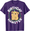 Unisex-Kids Hamster Birthday Party Birthday Hamster T-Shirt - Purple