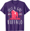 Bison Lover Gifts Wildlife I Bison Natural Reserve Girl Buffalo Lover I Women Bison Fan I Daughter Buffalo T-Shirt - Purple