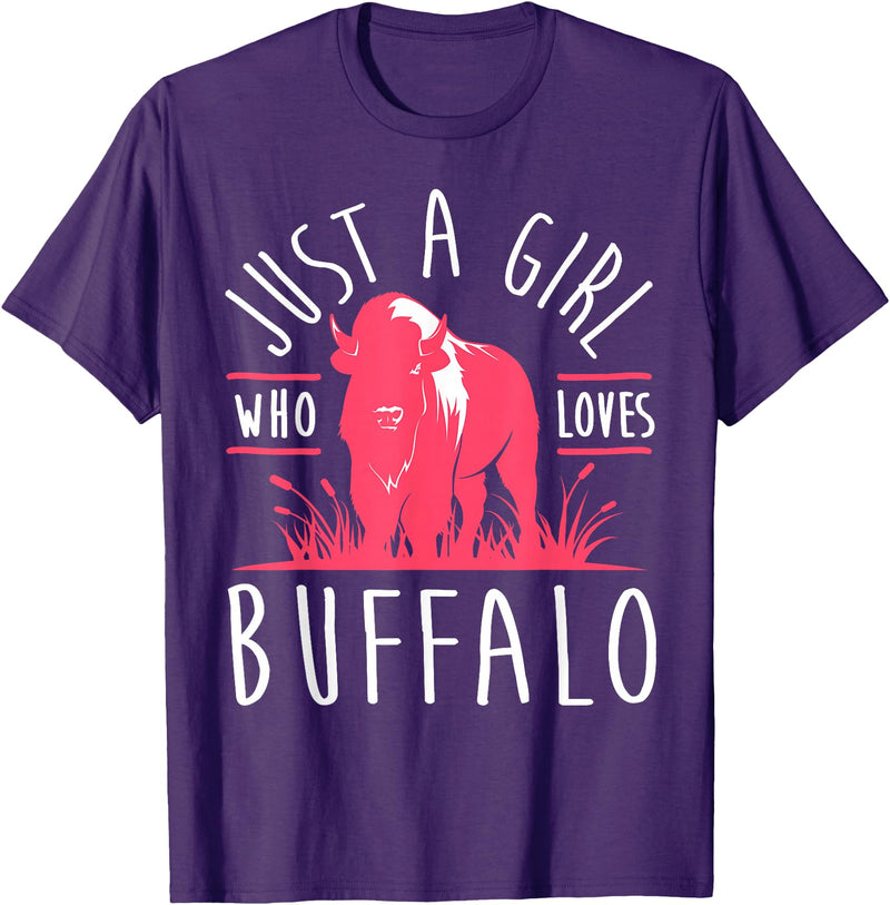 Bison Lover Gifts Wildlife I Bison Natural Reserve Girl Buffalo Lover I Women Bison Fan I Daughter Buffalo T-Shirt - Purple