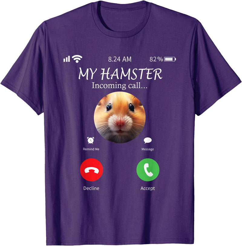 Funny Hamster Meme T-Shirt - Purple
