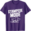 Fraxoweb Stampede Mode Buffalo for Animal Lovers T-Shirt - Purple