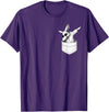 Easter Day Bunny in Pocket Cool Rabbit Men Women Kids T-Shirt in Purple