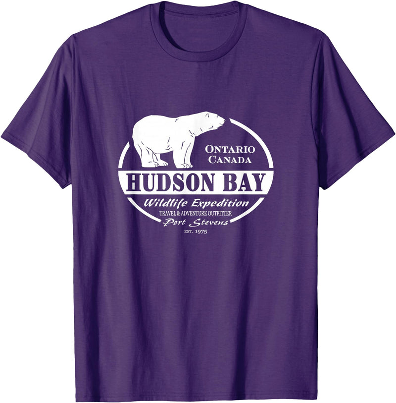 Port Stevens P.S.75 Design Hudson Bay Polar Bear Ontario Canada T-Shirt - Purple