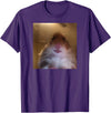 Hamster stares into the front camera I Internet Hamster Meme T-Shirt - Purple