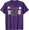 Family Birthday Bear Gifts Grandpa of The Birthday Boy Bear 1st Birthday Party Boy T-Shirt - Purple