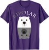 Cool I Love Polar Bears With Bipolar T-shirts Bipolar Shirt | Cute Mental Disorder Polar Bear Tee Gift T-Shirt - Purple