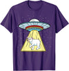 UFO Abduction Cute Polar Bear T-Shirt - Purple