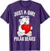 Funny Polar Bear Lover Apparel & Gift Ideas Polar Bear Just A Girl Who Loves Polar Bears Kids Girls T-Shirt - Purple