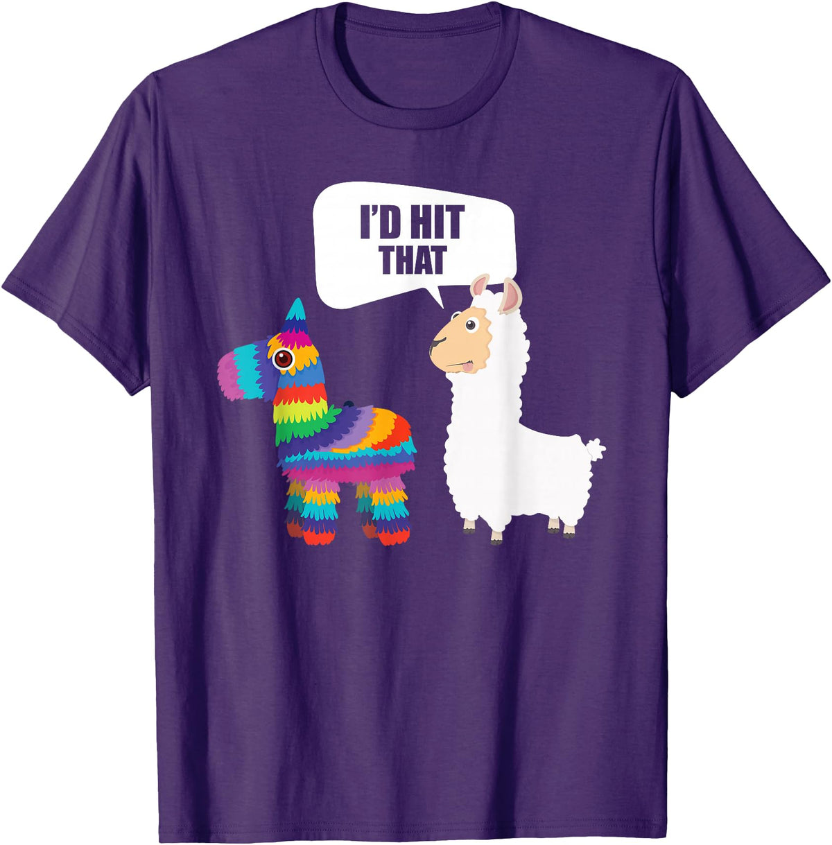 VepaDesigns Cinco De Mayo Shirt Mexican Gift Llama Id Hit That Pinata Mexican Funny Cinco de Mayo Gift T-Shirt - Purple