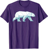 Polar Bear Gift Polar Bear Accessories & Stuff Cool Polar Bear Design For Men Women Arctic Polar Bear Lover T-Shirt - Purple
