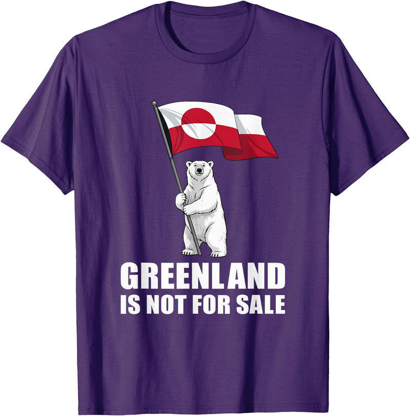 Greenland is not for sale shirt for men and women Greenland Not for Sale Greenland Flag Bear Greenlanders T-Shirt - Purple