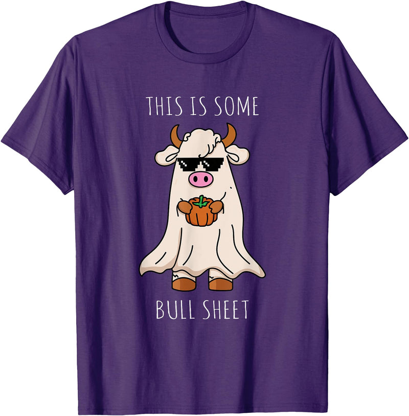 Funny Halloween Costume This is Bull Sheet Gifts This is Some Bull Sheet Funny Halloween Costume Bull Sheet T-Shirt - Purple