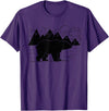 Black Bear Wildlife Animal Wilderness Graphic T-Shirt - Purple