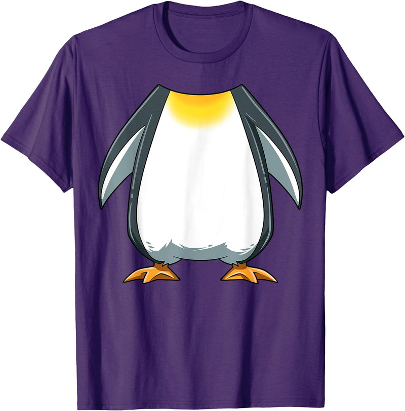 HalloweenCentre Co. Funny Penguin Costume Penguin Body Headless Penguin Costume T-Shirt - Purple