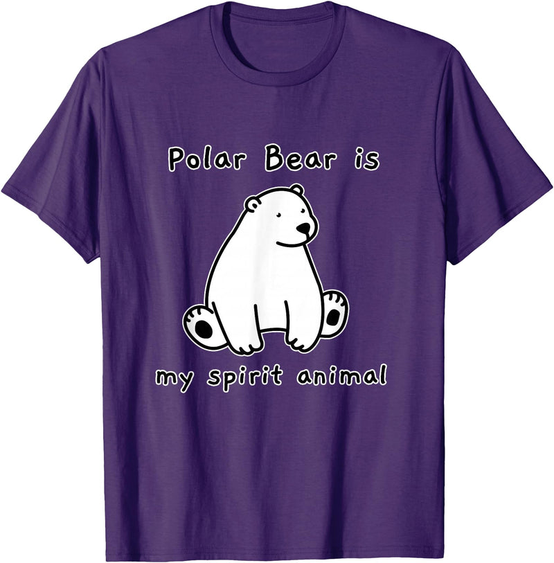 Polar Bear Shenanigans Cute Polar Bear is My Ghost Mascot Shirt Animal Mascot T-Shirt - Purple