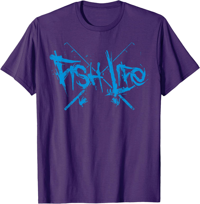 NOFO Clothing Co Fish Life, Fishing T-Shirt T-Shirt - Purple