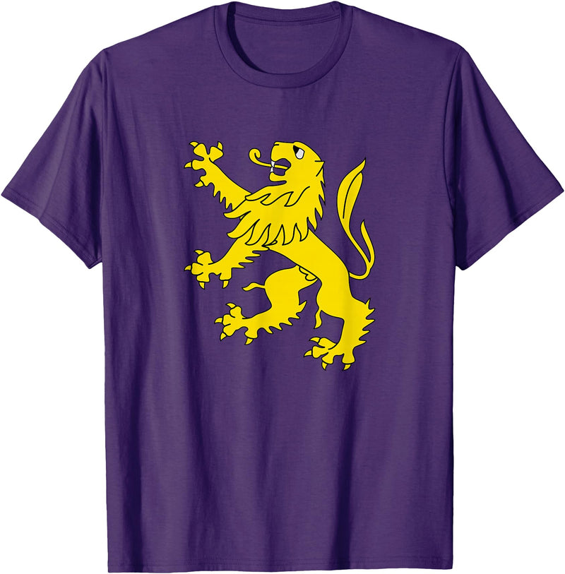 Superdesigns Gold Lion Rampant T-Shirt - Purple