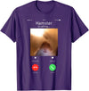 dank Meme Hamster Staring Front Camera Hamster Calling T-Shirt - Purple