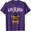 Hamster Deadlift Training Funny Cute Rat Weightlifting Meme T-Shirt - Purple