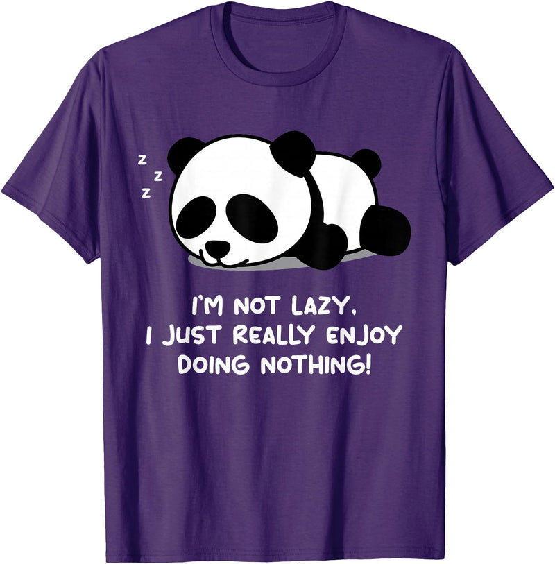 Sleeping Panda Design Panda Bear Lover Design for Lazy Person | Sleeping Panda T-Shirt - Purple