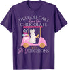 Golf Golfer Easter Eggs Bunny Rabbit Golf Cart Matching T-Shirt in Purple