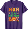 Mom Birthday Boy Family Matching Lion Mom of The Birthday Boy Lion Family Party Decorations T-Shirt - Purple