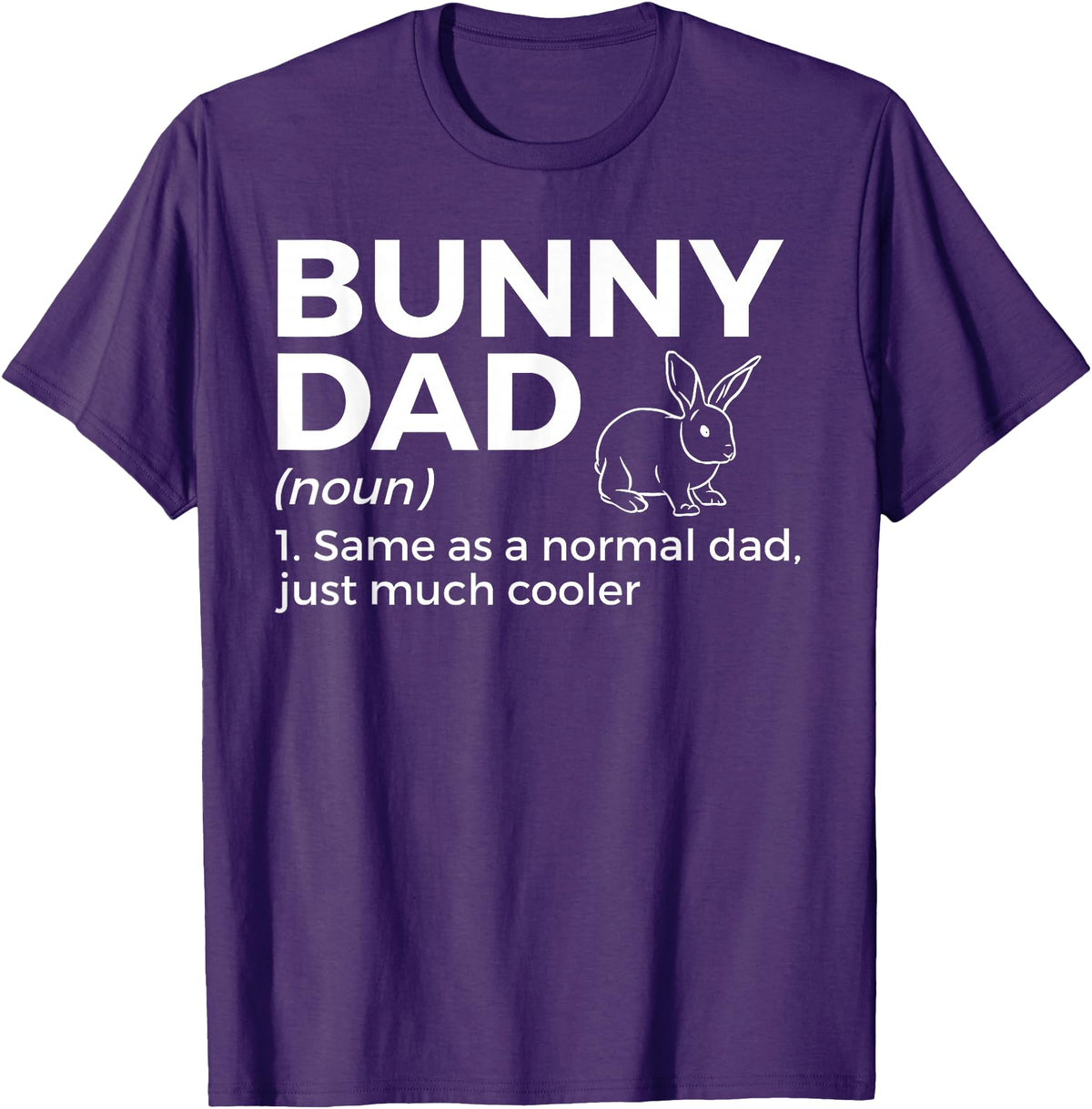 Bunny Dad Definition Rabbit Lover T-Shirt in Purple
