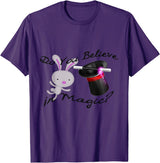 Top Hat and Rabbit T-Shirt in Purple