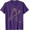 Funny Polar Bear Hockey Player Fans Ice Lover Funny Polar Bear Playing Ice Hockey Sports Lover Player T-Shirt - Purple