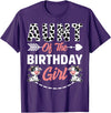 Funny Cow Birthday Family Matching Tee Aunt Of The Birthday Girl Cow Birthday Farm Animal T-Shirt - Purple