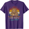 That's What I Do I Drink Coffee Coffee Bear That's What I Do I Drink Coffee I Hate People And I Know T-Shirt - Purple