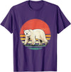 Wowsome! Vintage Polar Bear Tshirt Retro Arctic Animal Bear Lover T-Shirt - Purple