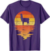 TrendyPull Silhouette Retro Vintage Style Gifts Llama shirt retro sunset 70s vintage Llama T-Shirt - Purple