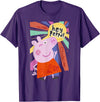 Peppa Pig Hey Peppa Colorful Sunshine Striking Pose Portrait T-Shirt - Purple