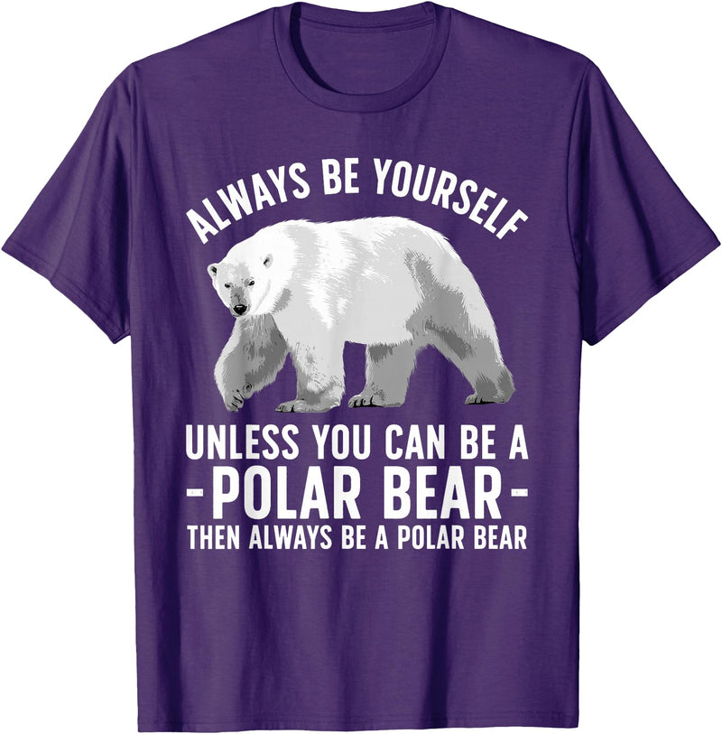 Polar Bear Gift Polar Bear Accessories & Stuff Funny Polar Bear Art For Men Women Boys Girls Sea Bear Lover T-Shirt - Purple