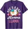LLama Squad Shirts and Gifts Vintage Momma Llama Mom Farm Animal Llama Lover T-Shirt - Purple